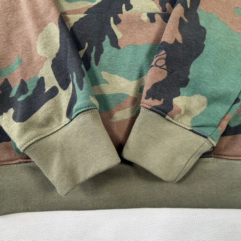 Jordan Kids Medium 10-12 Camo‎ Pullover Hoodie Green Brown Jumpman Logo Fleece